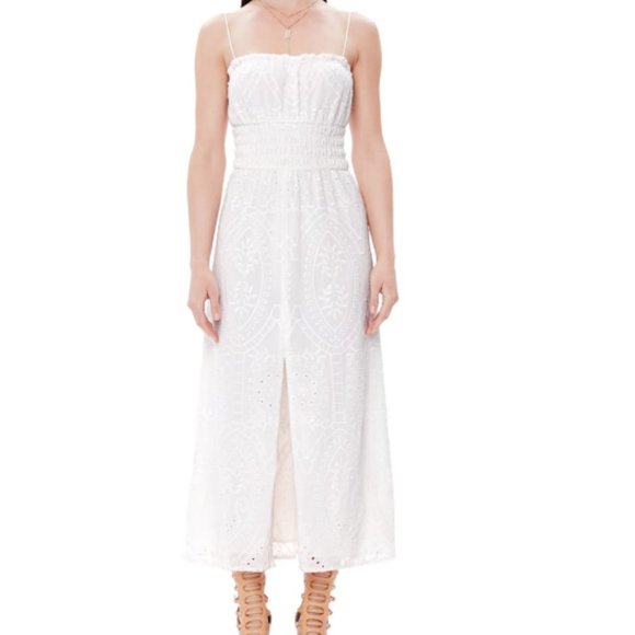 AFRM Indy pearl midi embroidered dress Large L - Picture 1 of 6